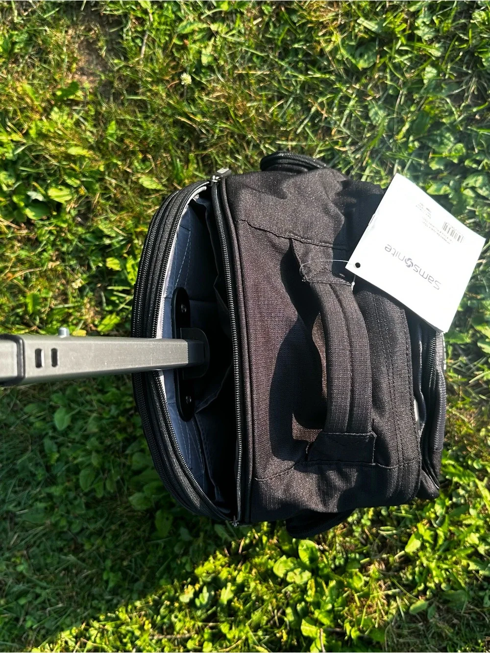 Samsonite Black and Dark Gray Rolling Men's Backpack